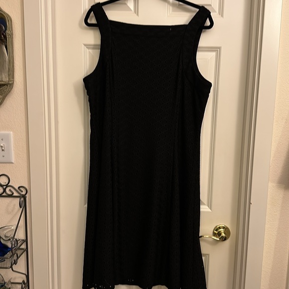 NWT WHBM Sleeveless Eyelet Fully Lined A-Line Dress w/Square Neck - Picture 6 of 8